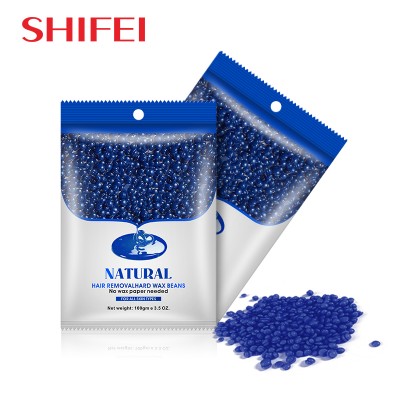 Private Label Latest 100g Blue Depilatory Hot Film Body Hair Removal Hard Wax Beans