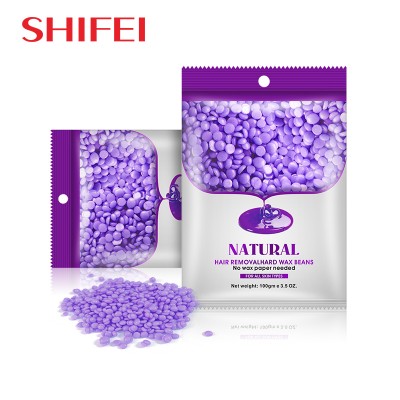 Latest SF1142B 100g Lavender Depilatory Hot Film Body Hair Removal Hard Wax Beads Beans